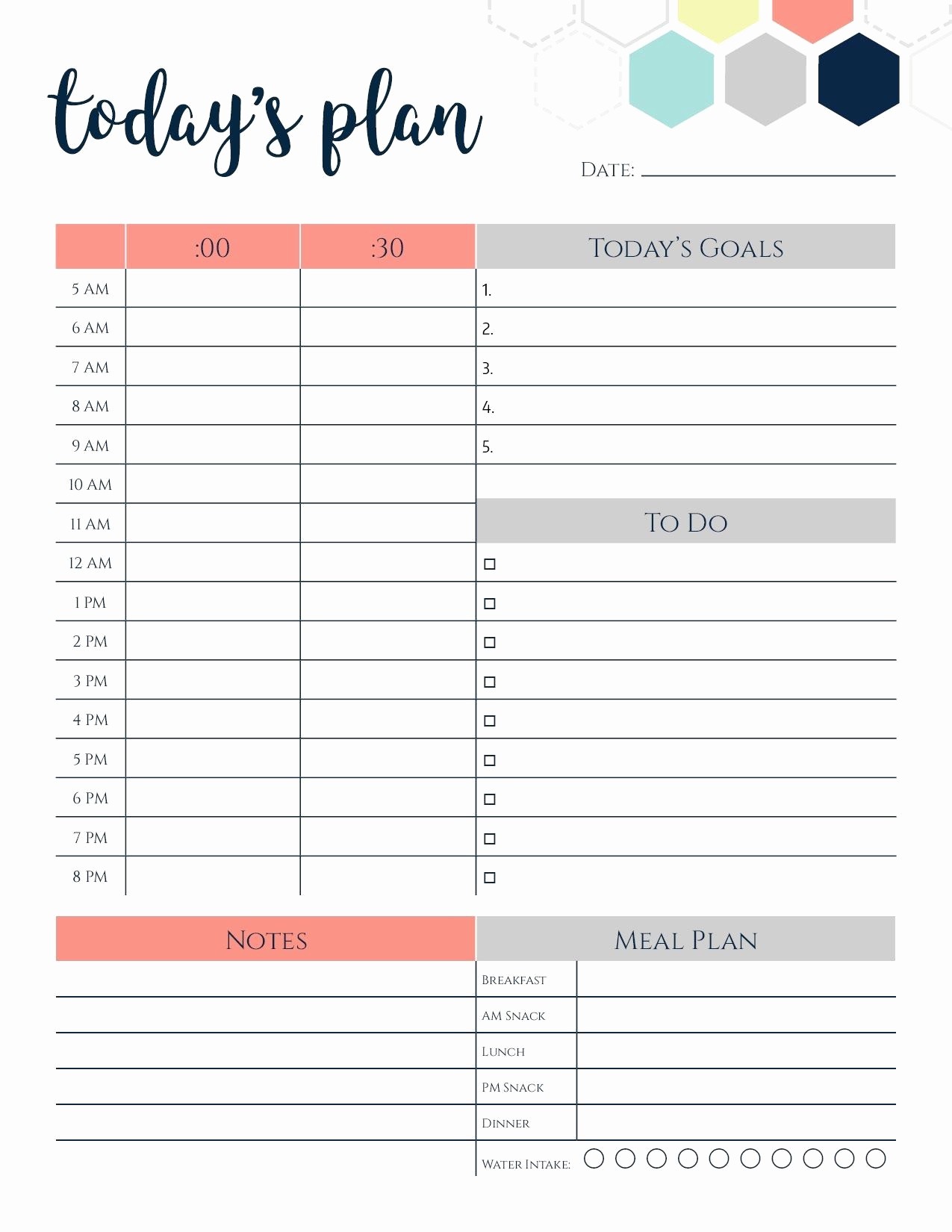 Free Printable Daily Calendar 2018 Beautiful 5 Daily Teacher Planner Template Free
