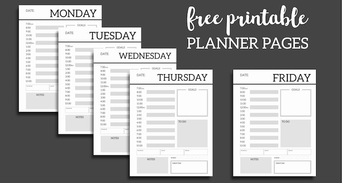 Free Printable Daily Calendar 2018 Fresh Monthly Planner Template Printable Planner Pages Paper
