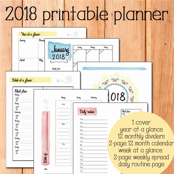 Free Printable Daily Calendar 2018 Inspirational Free Printable Daily Planner for 2018