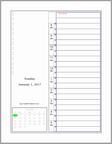 Free Printable Daily Calendar 2018 Lovely Daily Bullet Style Journal Planner Free to Print 2017