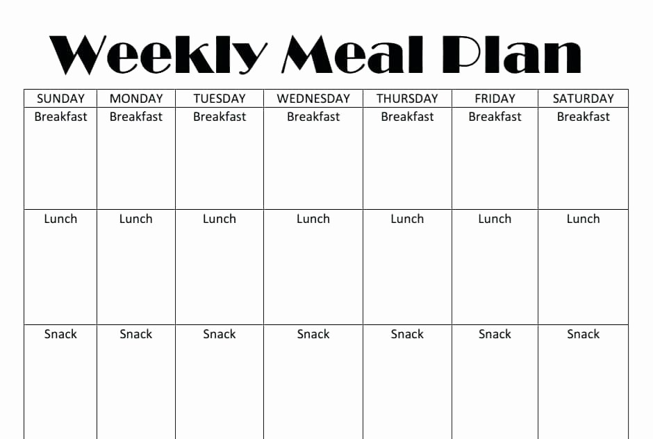 Free Printable Dinner Menu Templates Beautiful Printable Weekly Meal Plan Plans Meals and with Regard to