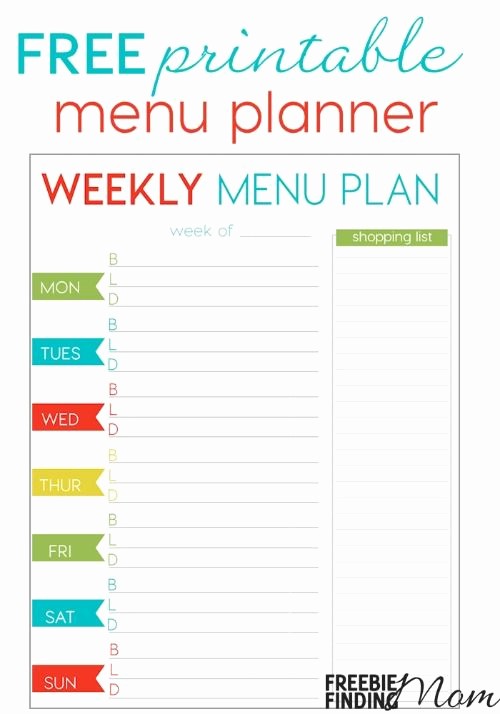 Free Printable Dinner Menu Templates Lovely Menu Planners Weekly Menu Planners and Weekly Menu On