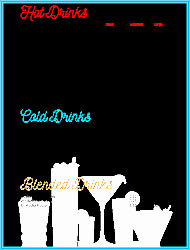 Free Printable Drink Menu Template Best Of Drink Menu Template 5 Best Drink Menu formats
