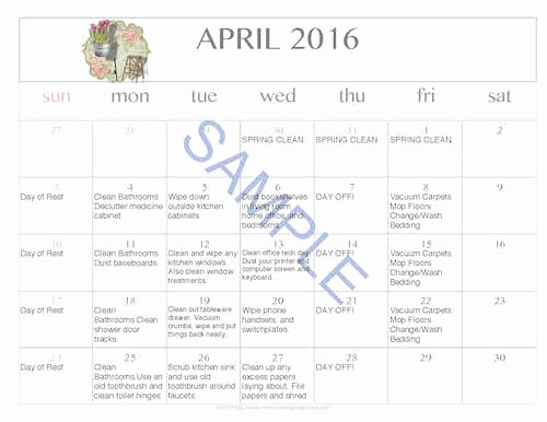 Free Printable Editable Calendar 2016 Best Of Free Editable Printable April 2016 Cleaning Calendar