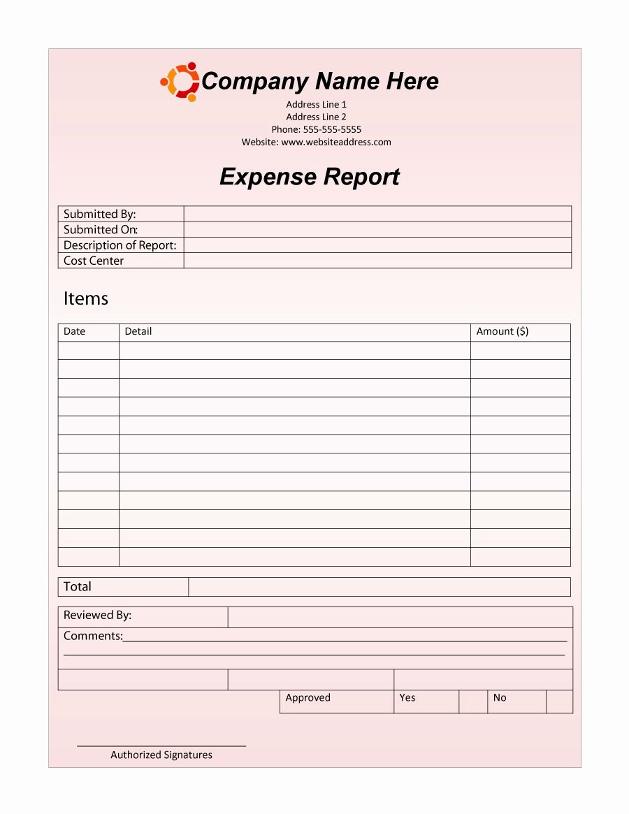 Free Printable Expense Report forms Best Of 40 Expense Report Templates to Help You Save Money