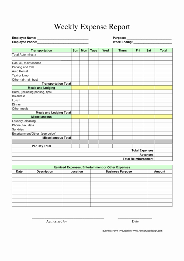 Free Printable Expense Report forms New Free Printable Expense Report forms Business Registratio