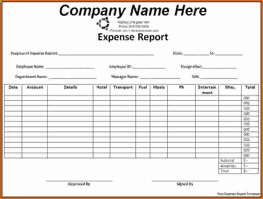 Free Printable Expense Report forms Unique Download Monthly Expense Report Template