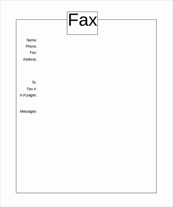 Free Printable Fax Cover Page New Basic Fax Cover Sheet – 10 Free Word Pdf Documents