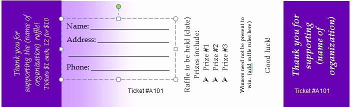 Free Printable Fundraiser Ticket Template Awesome 40 Free Editable Raffle &amp; Movie Ticket Templates