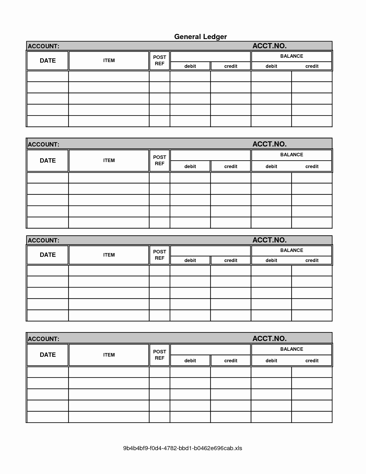 Free Printable General Ledger Template Awesome General Ledger Template Printable