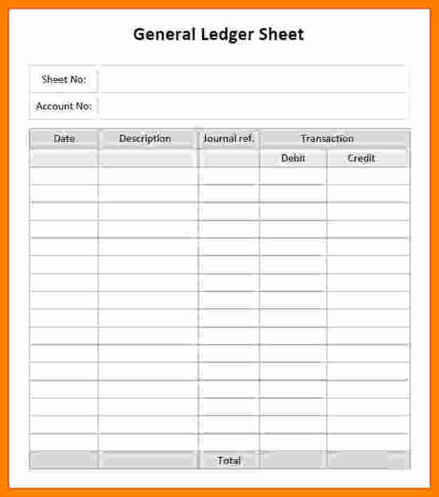 Free Printable General Ledger Template Lovely 7 Printable Accounting Ledger Paper