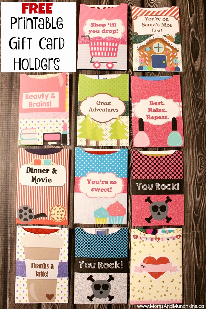 Free Printable Gift Cards Online Beautiful Free Printable Gift Card Holders Moms &amp; Munchkins