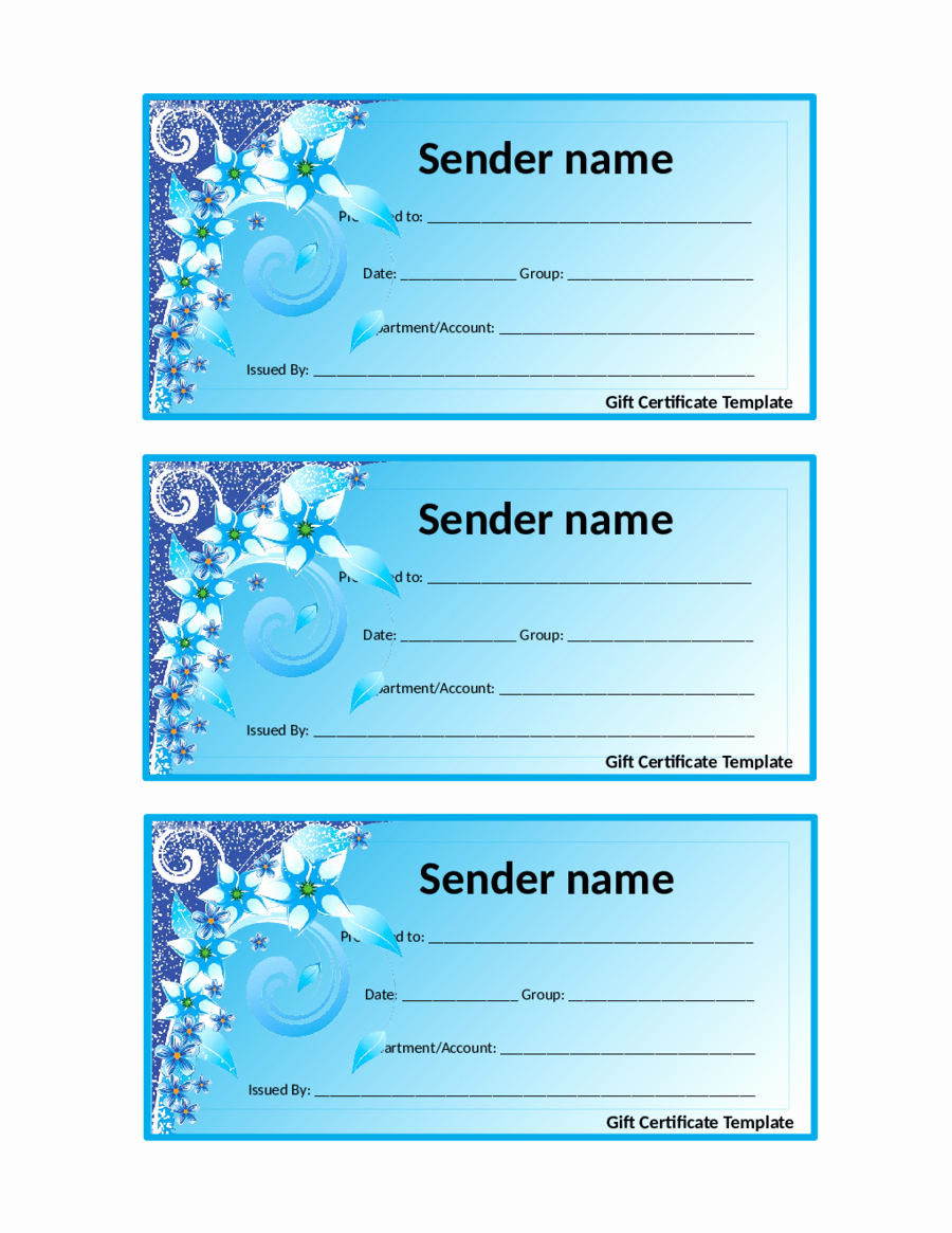 Free Printable Gift Cards Online Luxury 2018 Gift Certificate form Fillable Printable Pdf