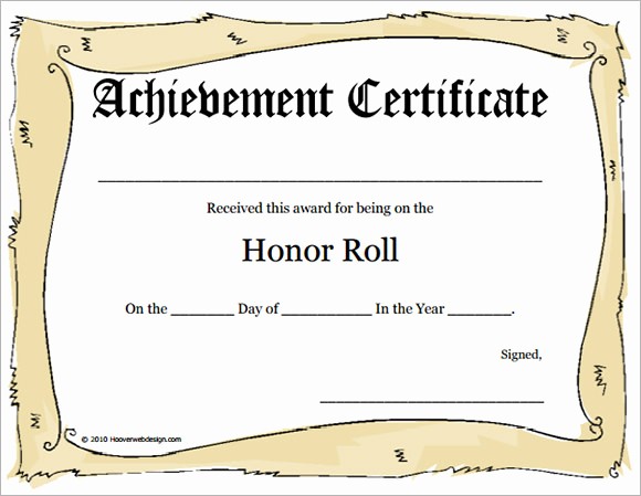 Free Printable Honor Roll Certificates Luxury 10 Best Of Honor Roll Certificate Template Download