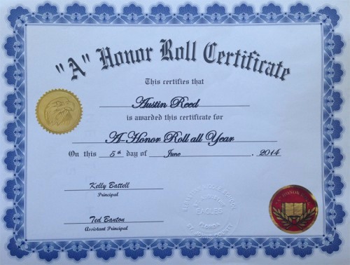 Free Printable Honor Roll Certificates Luxury Certificate Of Honor Wording