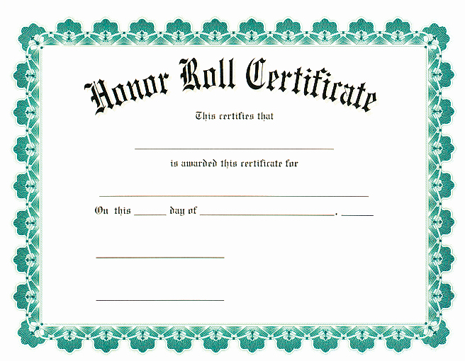 Free Printable Honor Roll Certificates New Award Certificates