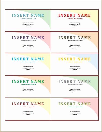 Free Printable Id Badge Template Awesome Name Tag Templates for Ms Word