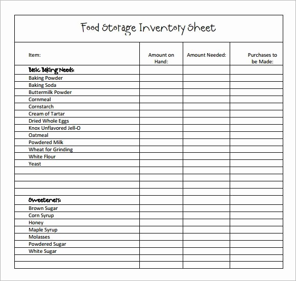 Free Printable Inventory Sheets Pdf Best Of Sample Restaurant Inventory 6 Documents In Pdf