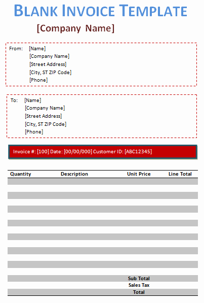 Free Printable Invoice Templates Word Best Of Blank Invoice Excel