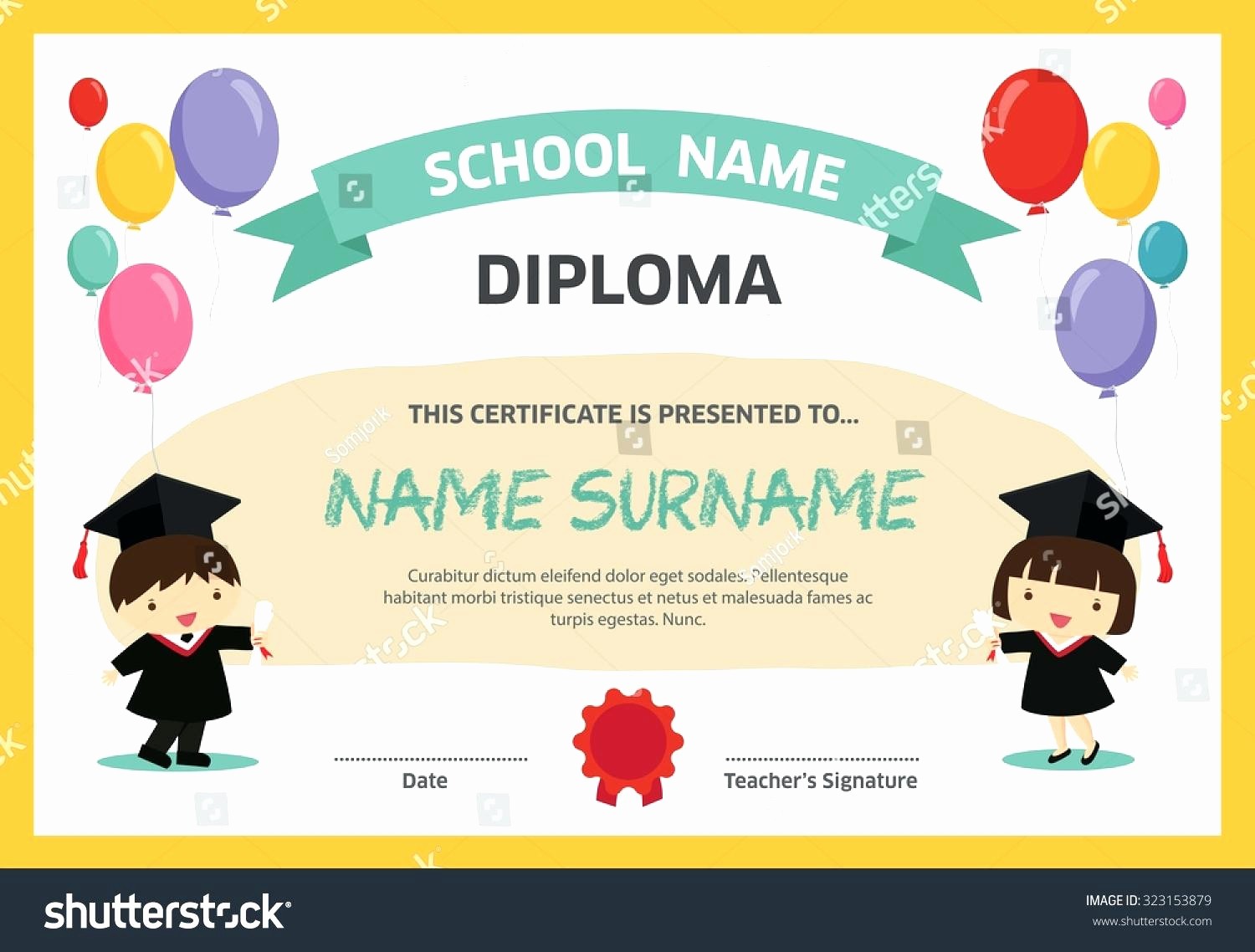 Free Printable Kindergarten Certificate Templates Fresh Template Preschool Graduation Certificate Template