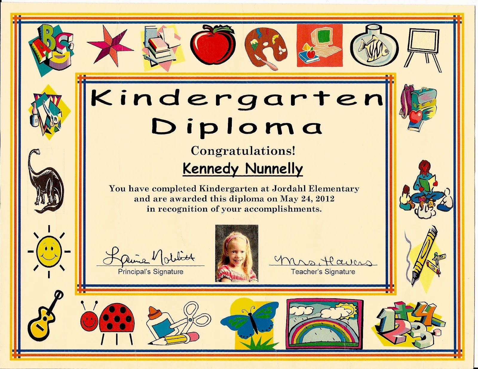 Free Printable Kindergarten Certificate Templates Lovely Kindergarten Graduation Certificate