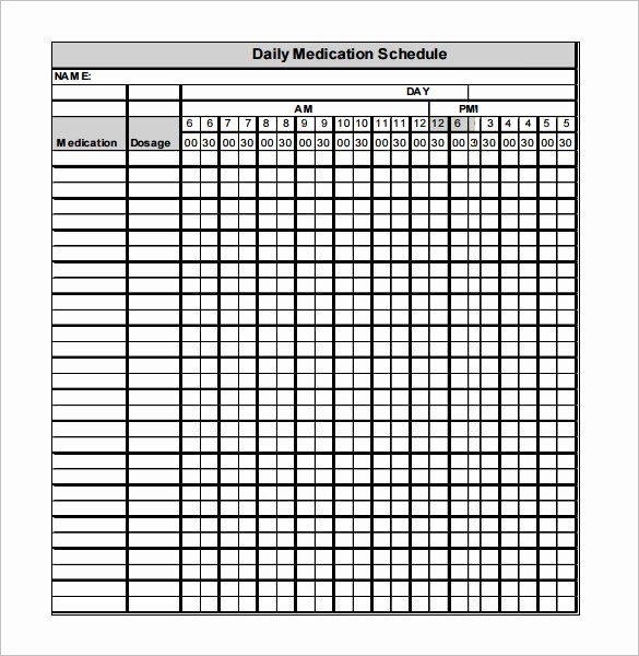 Free Printable Medication Log Template Inspirational Home Medication Chart Template Free Daily Medication