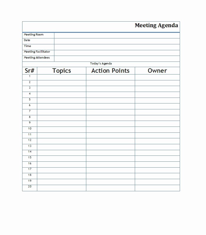 Free Printable Meeting Minutes Template Fresh 51 Effective Meeting Agenda Templates Free Template