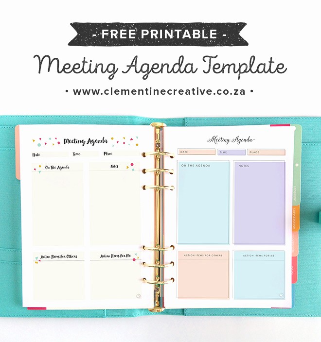 Free Printable Meeting Minutes Template New Free Pretty Printable Meeting Agenda Templates