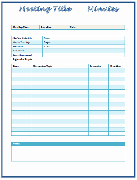 Free Printable Meeting Minutes Template Unique Printable Template Of Meeting Minutes Bing Images