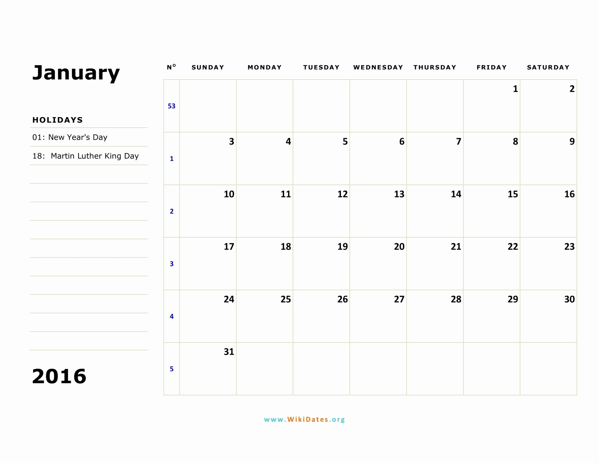 Free Printable Monthly 2016 Calendars Beautiful 2016 Calendar
