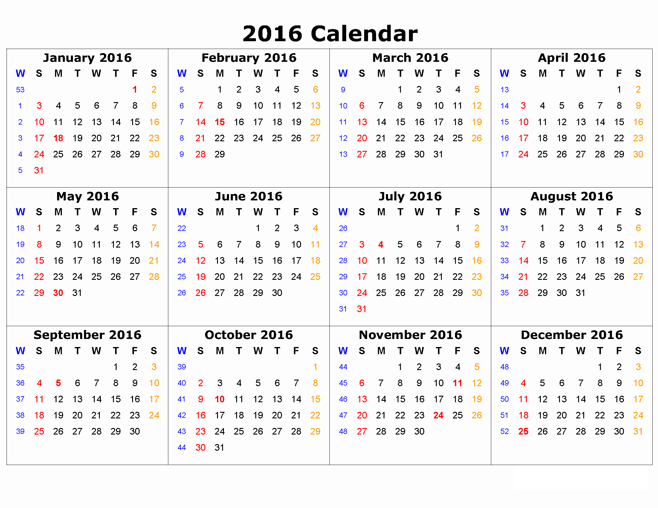 Free Printable Monthly 2016 Calendars Beautiful Printable Calendar Dr Odd