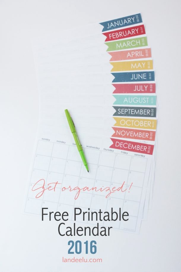 Free Printable Monthly 2016 Calendars New Free Printable Calendar 2016