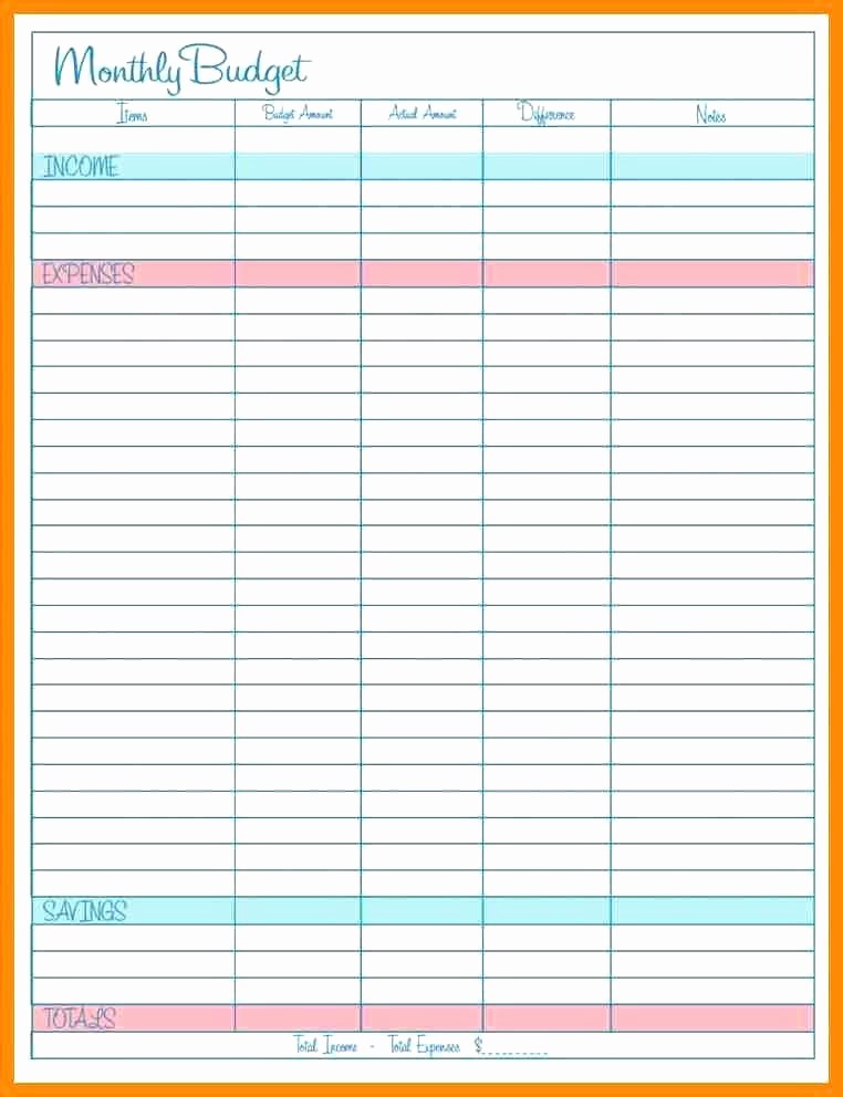Free Printable Monthly Budget Template Elegant Free Monthly Bud Template Printable Calendar Templates
