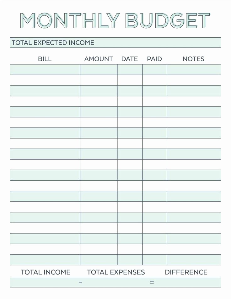 Free Printable Monthly Budget Template Fresh Best 25 Bill Template Ideas On Pinterest