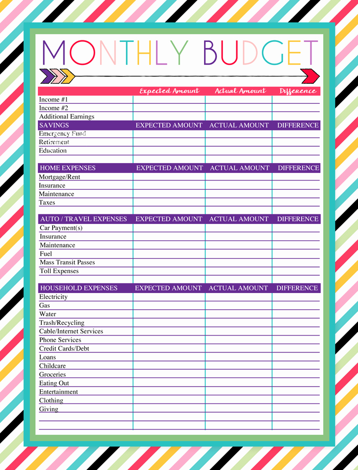Free Printable Monthly Budget Template Lovely I Should Be Mopping the Floor Free Printable Monthly