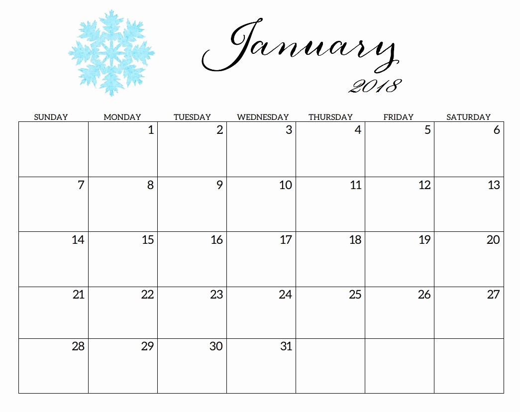 Free Printable Monthly Calendar Templates Awesome Printable 2018 Monthly Blank Templates