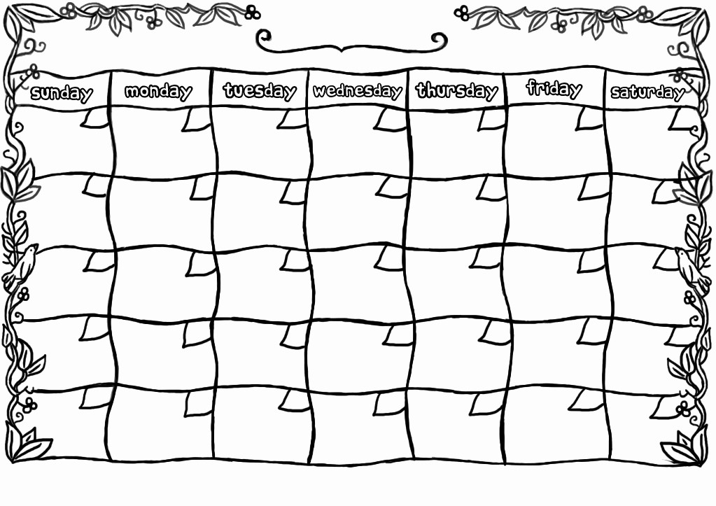 Free Printable Monthly Calendar Templates Lovely Print Blank Calendar Template – Printable Calendar Templates