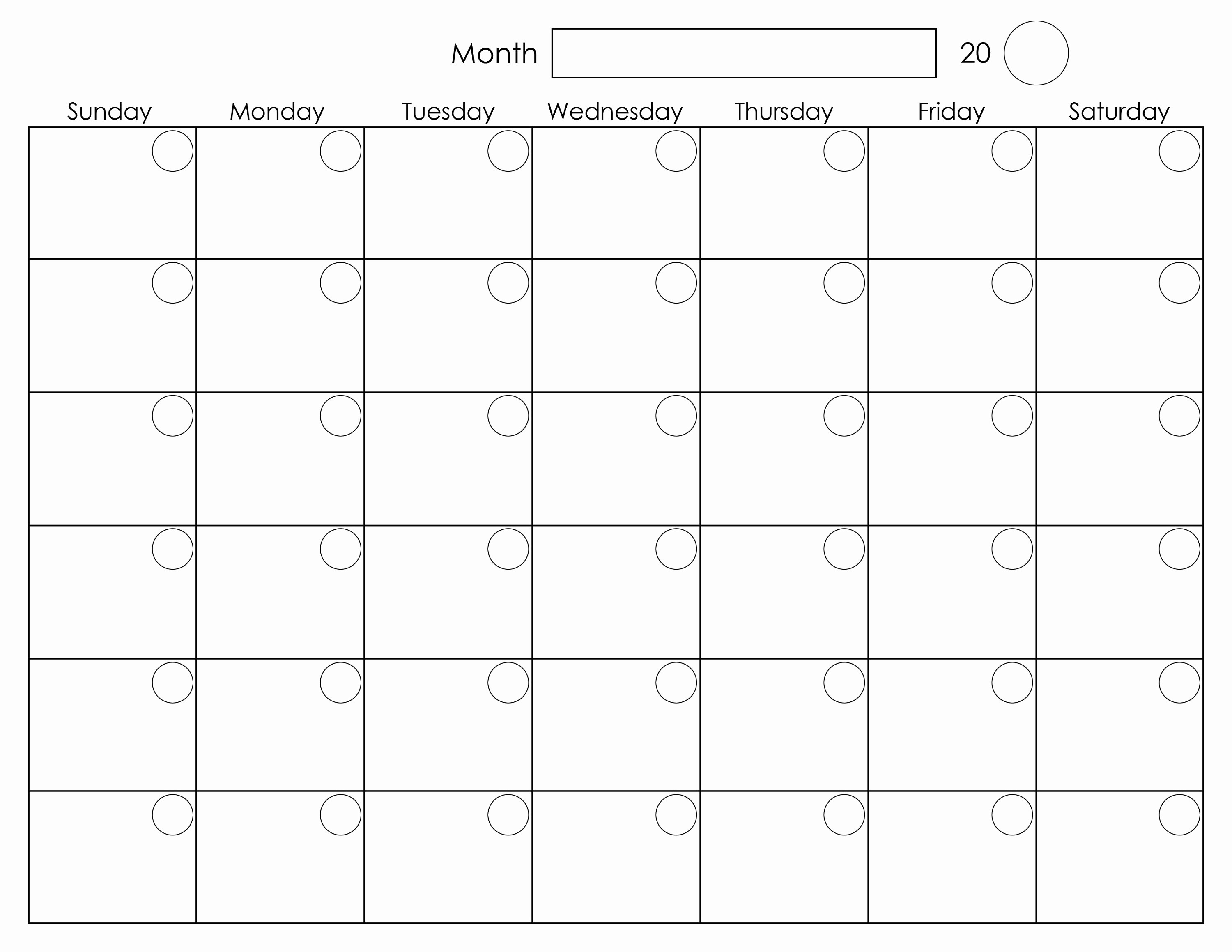 Free Printable Monthly Calendar Templates Lovely Printable Blank Monthly Calendar