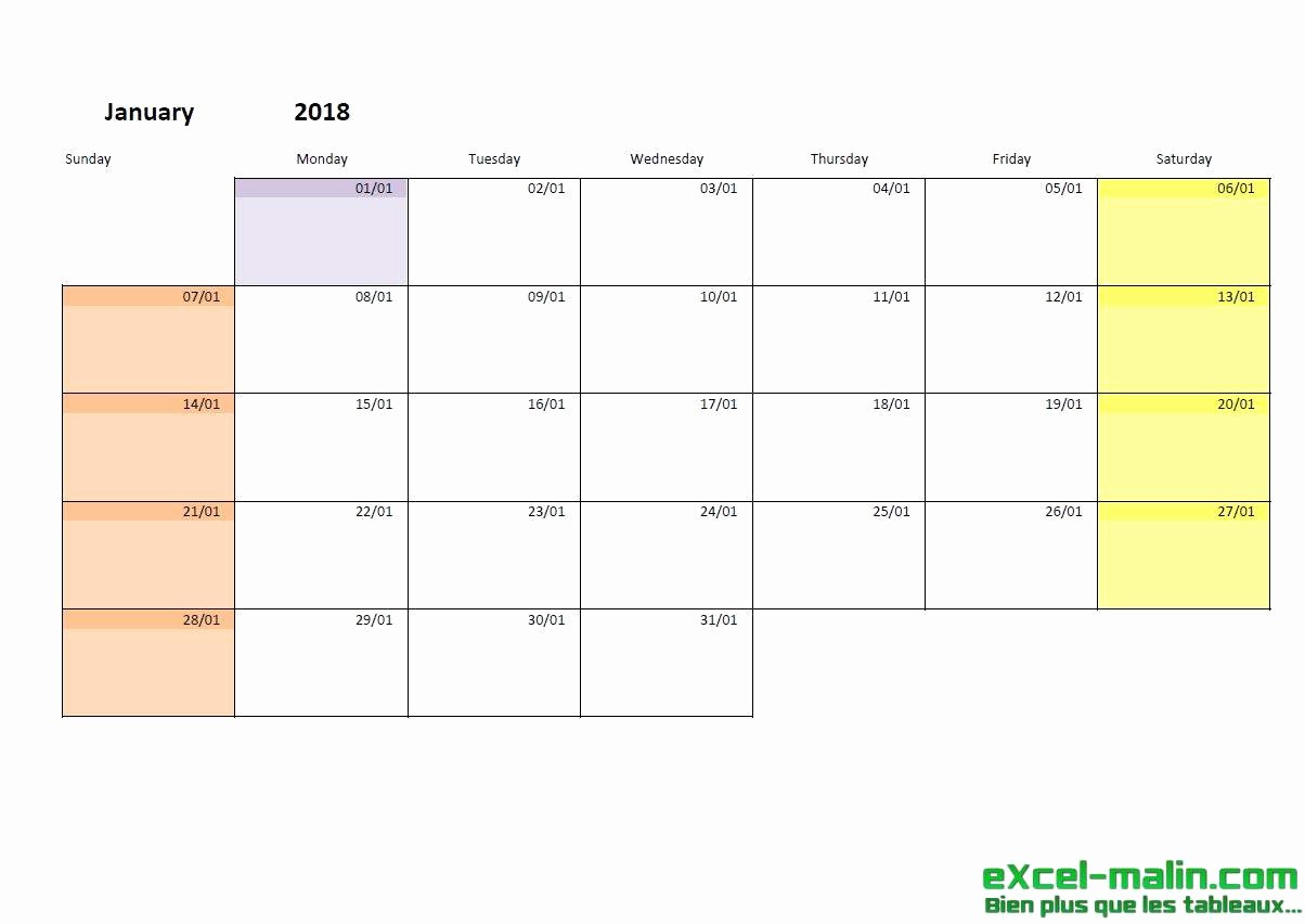 Free Printable Monthly Calendar Templates Luxury Printable Monthly Calendar Template for Excel