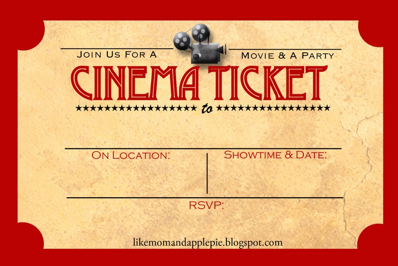 Free Printable Movie Tickets Template Fresh Favorite Movie Night Party Ideas Decor to Adore