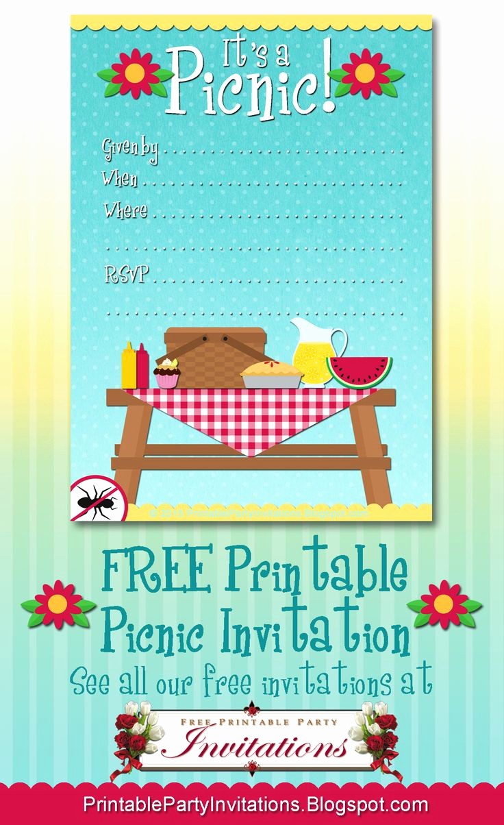 Free Printable Picnic Invitation Template Inspirational Free Printable Picnic Invitation
