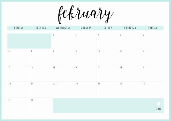 Free Printable Quarterly Calendar 2017 Awesome Printable Monthly Planner 2017