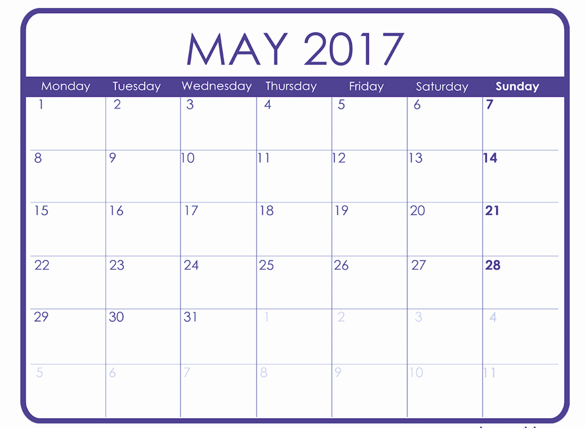 Free Printable Quarterly Calendar 2017 Inspirational Monthly Calendar Template 2017 Word