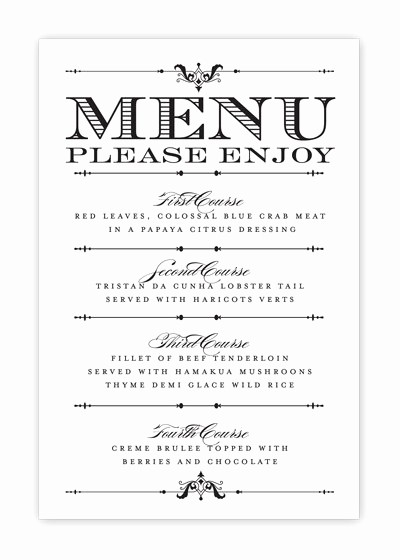 Free Printable Restaurant Menu Templates Best Of 5 Best Of Free Printable Menu Cards Free