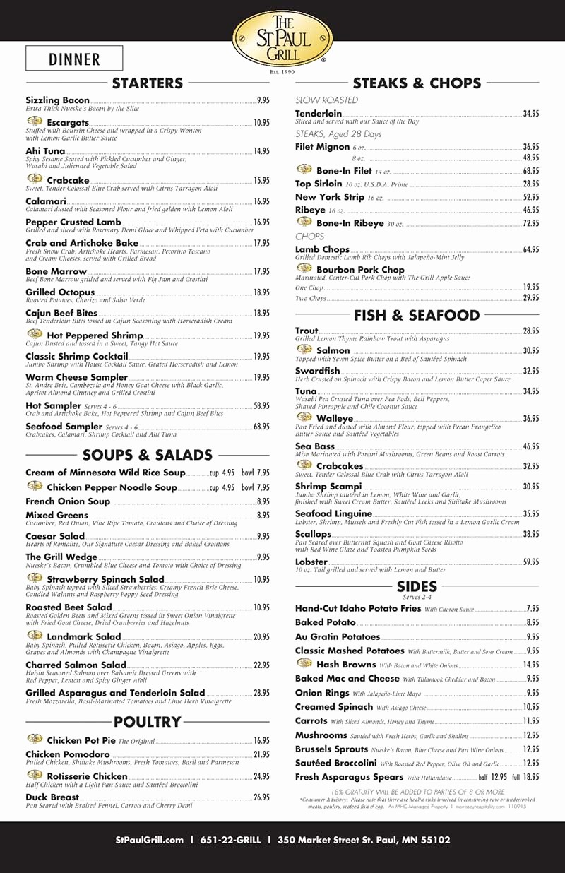 Free Printable Restaurant Menu Templates Fresh Menu Templates Free Download Create Edit Fill and Print