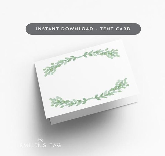 Free Printable Table Tent Cards Luxury Printable Wedding Place Cards Tent Card Version Blank
