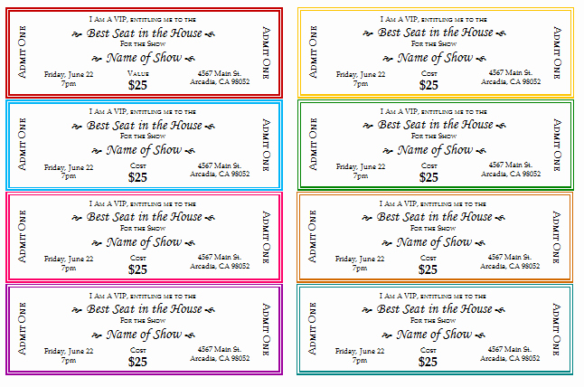 Free Printable Tickets with Numbers Elegant 12 Free event Ticket Templates for Word Make Your Own