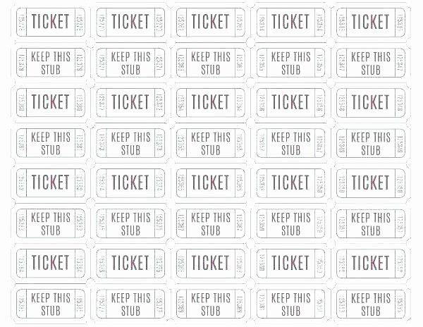 Free Printable Tickets with Numbers Lovely Raffle Tickets Numbered Template Free Printable Get Ticket
