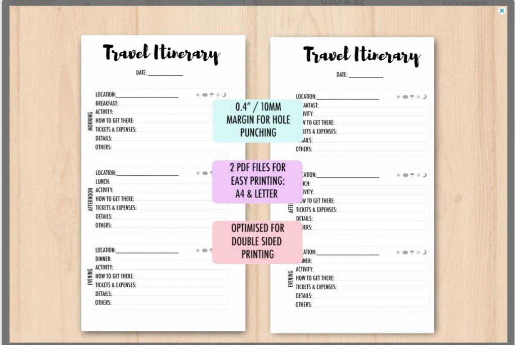Free Printable Vacation Planner Template Awesome 10 Itinerary Template Examples
