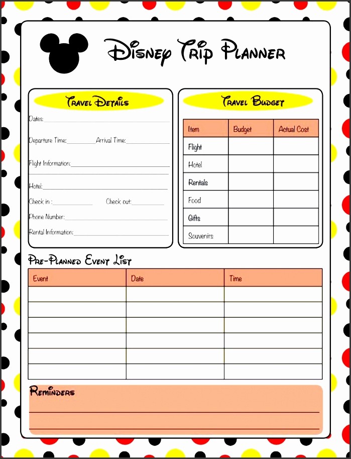 Free Printable Vacation Planner Template Best Of 4 Editable Camping Trip Planner for Free
